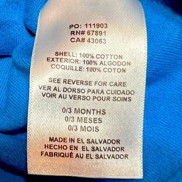 Carolina Panthers Blue Baby Onesies (2) - Picture 6 of 8